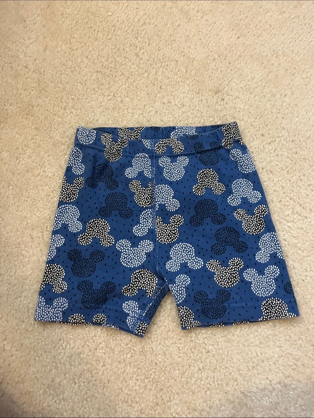 Hanna Andersson Blue Short Sleeve Pajama Set with Mickey Mouse Pattern